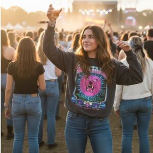 Carlos Santana Woodstock 1969 Sweat Shirt-XS